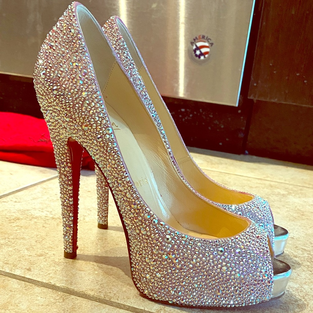 Very Riche 120 Peep-Toe Christian Louboutin
